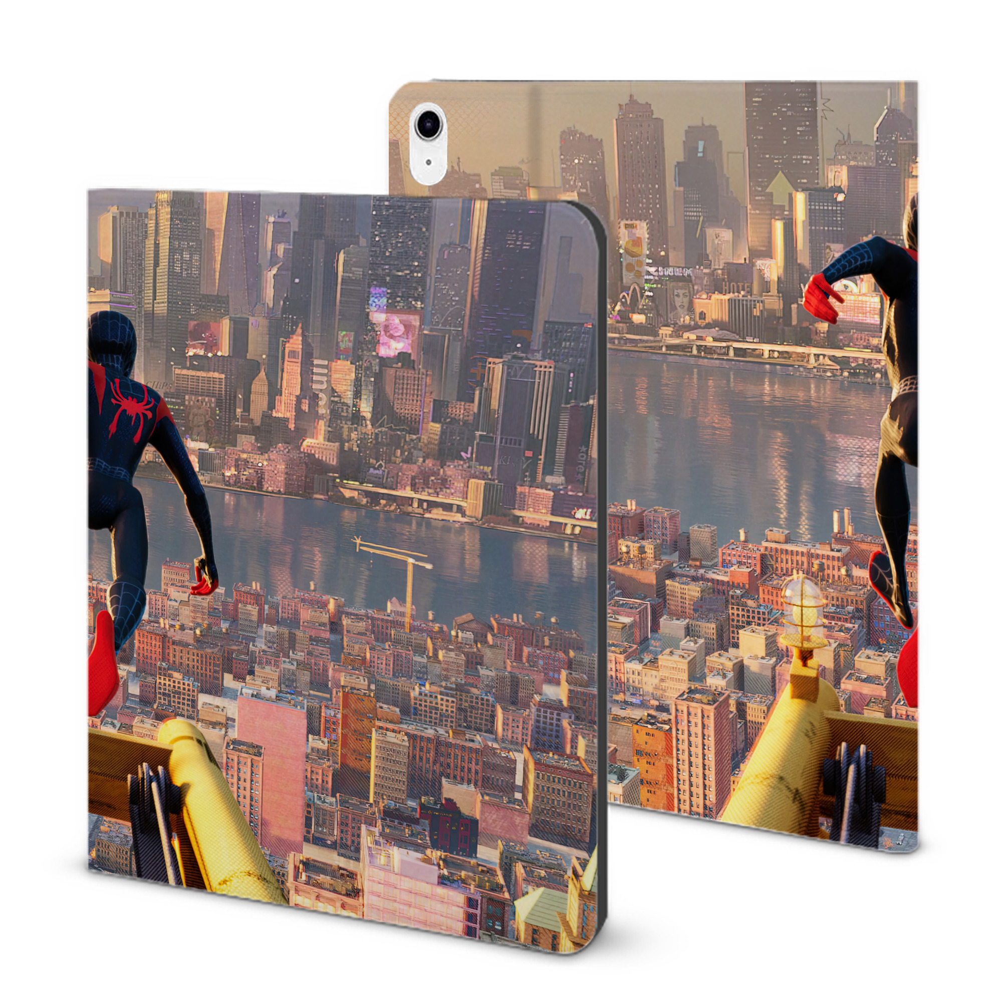 （画像用） Spider Man スパイダーマン IPad ケース ブック型 PUレザー TPU 耐衝撃 軽量 薄型 ペン収納なし 全面保護 IPad 各モデル対応